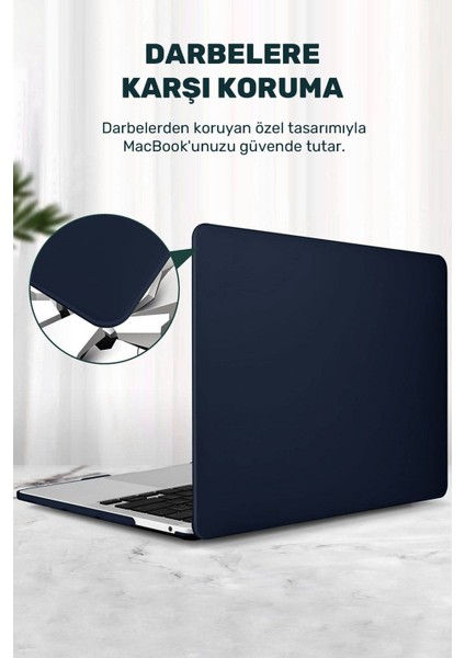 Macbook Air 13.3 M1 2020 Uyumlu Kapak Kılıf 360 Derece Tam Koruma A1932/A2179/A2337