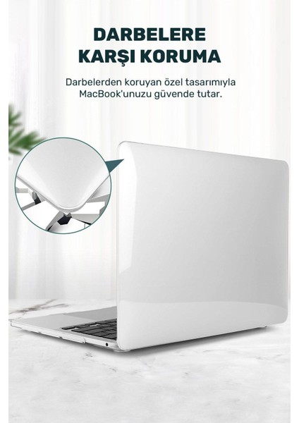 Macbook Air 13.3 M1 2020 Uyumlu Kapak Kılıf 360 Derece Tam Koruma A1932/A2179/A2337