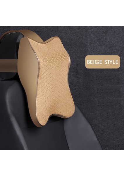 Beja Stili 2 Boyutlu Araba Boyun Yastığı 3D Hafıza Köpük Başlık Ayarlanabilir Otomatik Başlık Yastığı Seyahat Boyun Yastığı Destek Tutucu Koltuk Yastığı (Yurt Dışından)