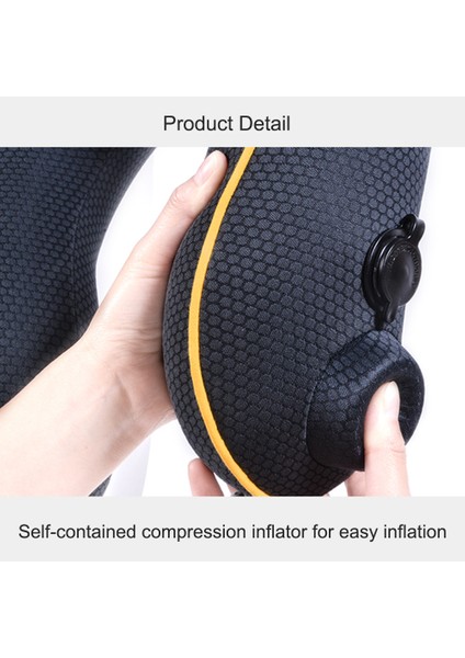 Siyah Gri Tarzı Jınserta Otomatik Şişmeli U-Şekilli Seyahat Boyun Yastığı Araba Hava Şişirilebilir Başlık Katlanabilir Taşınabilir Boyun Yastığı Pillow (Yurt Dışından)
