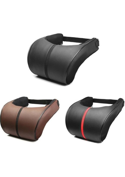 Siyah Kırmızı Stil Evrensel Araba Yastığı 3D Hafıza Araba Boyun Yastığı Pu Deri Başlık Araç Aksesuarları Yastık Araç Dinlenme Iç Mekan Başlıklığı (Yurt Dışından) fırsatları