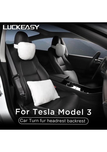 M3-ZP03BEYAZ Stil Tesla Model 3 Araba Koltuk Başlık Boyun Yastığı Başlık Yastığı Model3 Araba Dönüş Kürk Başlık Sırt Yastığı (Yurt Dışından) fiyatları