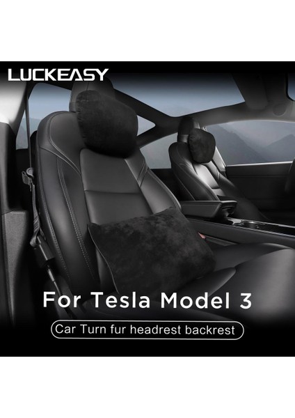 M3-ZP03BEYAZ Stil Tesla Model 3 Araba Koltuk Başlık Boyun Yastığı Başlık Yastığı Model3 Araba Dönüş Kürk Başlık Sırt Yastığı (Yurt Dışından) fırsatları