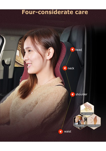 Siyah Turuncu Bel Stili Araç Koltuk Baş Desteği Yastığı Otomatik Hafızalı Köpük Boyun Yastığı Seat Baş Desteği Bel Desteği Ofis Koltuğu Yastığı Araba Koltuğu Için Yastık (Yurt Dışından) modelleri