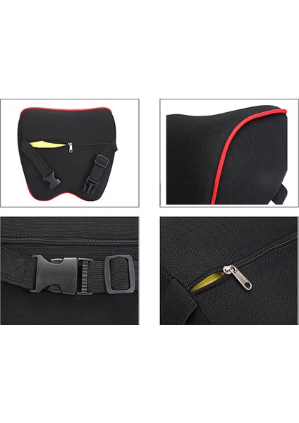 Beyaz Çizgi Stili Araba Başlık Yastığı Boyun Hafıza Bel Destek Pamuk Nefes Alabilen Oto Araba Yastığı Başlık Yastığı Koltuk Yastığı Car Seat Pillow (Yurt Dışından) fiyatları