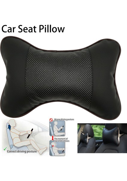 Siyah Stil Oto Siyah Güvenlik Yastığı Boynu Destek Yastık Koltuk Aksesuarları Car Pillow Başlık Boyun Yastık Desteği Otomatik Dekor Universa (Yurt Dışından) fırsatları
