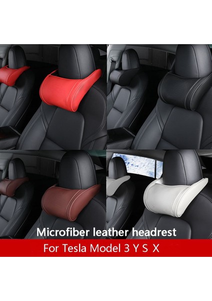 Logo Stili Olmayan Siyah Tesla Model 3 S x Model Y Araba Koltuğu Başlık Yastığı Mikrofiber Deri Boyun Yastığı (Yurt Dışından) fiyatları