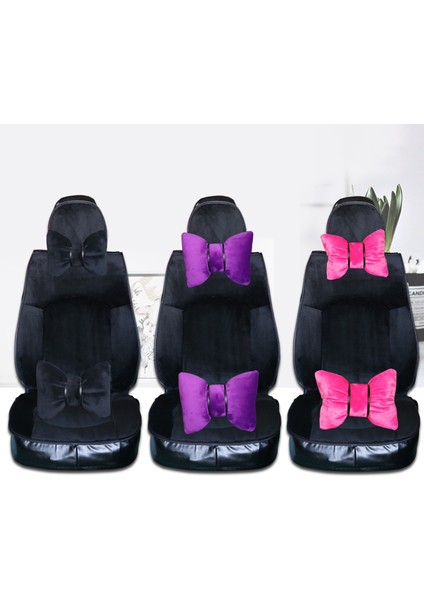 1 Siyah Kafa Yastığı Stili Sevimli Pembe Mor Kurdele Yastık Araba Baş Boyun Yastığı Kış Peluş Bel Desteği Kurdele Koltuk Dinlenme Sırt Bel Genç Kızlar Kadınlar Için (Yurt Dışından) modelleri