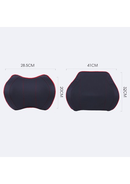 Kumaş Siyah Kırmızı Sırt Stili Oto Koltuk Baş Boyun Masajı Bellek Yastık Araba Başlık Kılıfı Otomobil Yastık Başlığı Aksesuarları (Yurt Dışından) modelleri