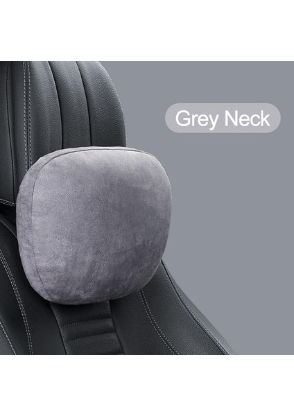 Gri-Boyun Stili Maybach Tasarımı S Sınıfı Başlık Bel Yastığı Desteği Yastık Süet Kumaş Koltuk Arkası Boyun Desteği Yastığı - Araba Koltuğu Yastığı (Yurt Dışından)