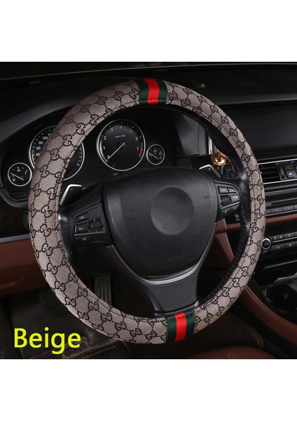 Bej Tarzı 1 Çift Lüks Keten Malzeme Araba Başlık Yastığı Cinsiyetsiz Nefes Alabilir Otomatik Boyun Destek Başlık Yastıkları Direksiyon Kılıfı (Yurt Dışından)