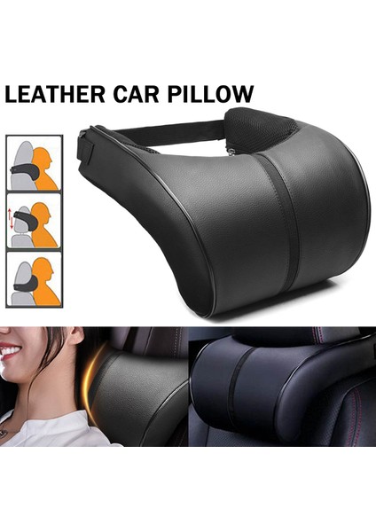 Kırmızı Stil Pu Deri Araba Koltuk Boyun Yastığı Hafıza Köpük Baş Boyun Desteği Başlık Yastığı Araba Boyun Yastığı Otomatik Araç Aksesuarları Iç Mekan (Yurt Dışından) fırsatları