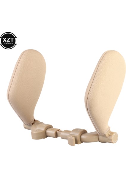 Bej Tarzı Araba Koltuk Baş Desteği Boyun Yastığı Yüksek Esnek Naylon Teleskopik Desteğe Sahip Çocuklar Için U Yastık Yan Uyku Yan Desteği (Yurt Dışından)