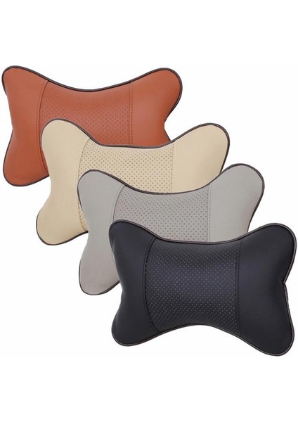 Gri Tarzı Araba Boyun Desteği Yastıkları Pvc Deri Araba Aksesuarları Iç Mekan Koltuk Desteği Otomobil Başlık Destek Sağlık Yastık Yastık Universal (Yurt Dışından) fırsatları