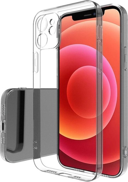Apple iPhone 14 Şeffaf Kılıf Kamera Korumalı Soket Tıpalı