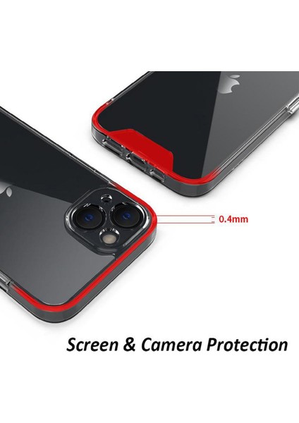 Apple iPhone 14 Şeffaf Kılıf Kamera Korumalı Soket Tıpalı