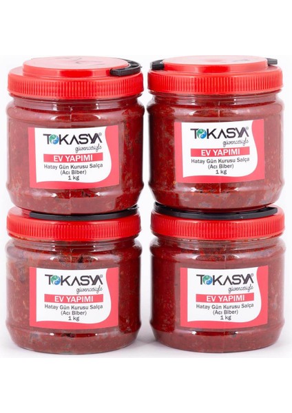 Ev Yapımı Hatay Gün Kurusu Salça Acı Biber 4x1 kg