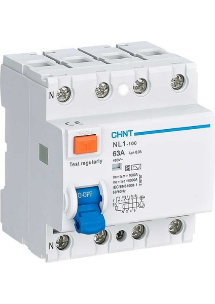4 x 40 Amper 300MA Kaçak Akım Rölesi Chint