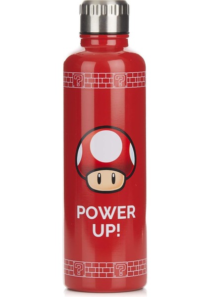 Super Mario Bros Power Up Plastik Su Şişesi Sızdırmaz ve Sızdırmaz Kapak Tasarımı 500 ml