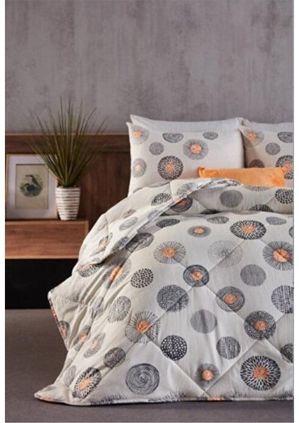 Polycotton Comforter Set Tek Kişilik Cosmos Gri