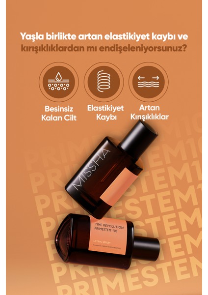 Cilde Sıkı Görünüm ve Elastikiyet Kazandıran Serum - Time Revolution Primestem 100 Lifting SERUM 75 ml