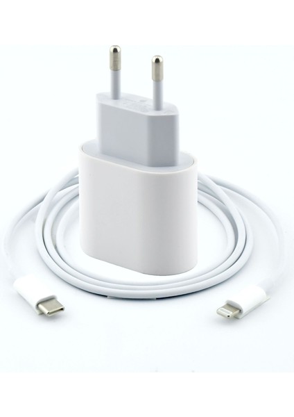 Apple Iphone 13 Pro Uyumlu  Usb-C Güç Adaptörü + 1m Usb-C Lightning Şarj Kablosu Seti Sprange