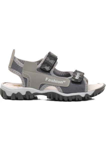 24-410-F Gri Kamuflaj Erkek Çocuk Sandalet