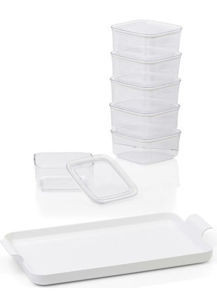 Kahvaltılık Saklama Kabı 0,25 Ml Vakum Kapaklı 6'Lı Erzak Kuru Gıda Saklama Kabı