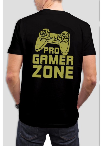 Pro Game Zone Baskılı Siyah Tişört C841