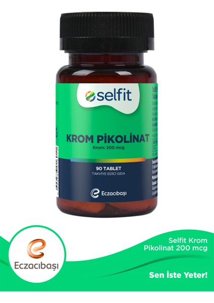 Krom Pikolinat 200 Mcg 90 Tablet