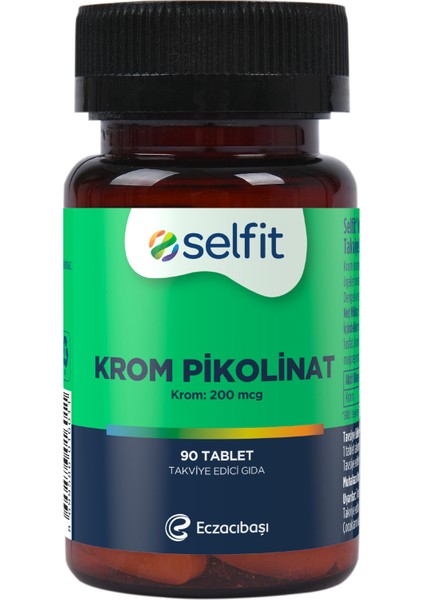 Krom Pikolinat 200 Mcg 90 Tablet