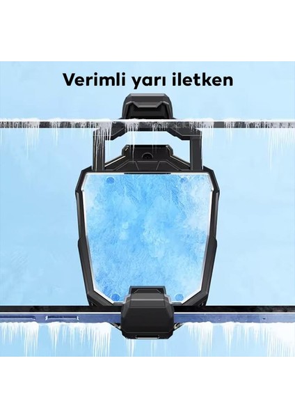 Fırtına Tipi Nano Iletken Telefon Soğutma Fanı, Oyuncular Için Mavi Işıklı Radyatörlü Soğutucu fiyatları
