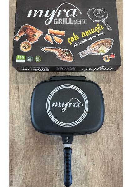 Myra Grill Pan 32 cm Çift Taraflı Tava