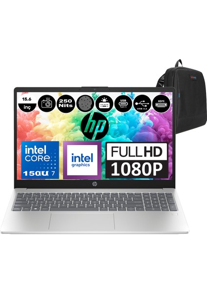 15-FD1002NT Intel Core 7 150U 16GB 1tb SSD 15.6 Inç Fhd Freedos Taşınabilir Bilgisayar 9Y8Y7EAF02 + Zetta Çanta