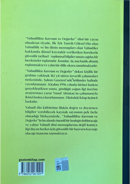 Yahudilikte Kavram ve Değerler (3.baskı) fiyatları