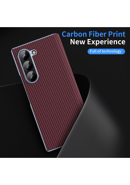 Samsung Galaxy Z Fold5 5g Elektro Kaplama Lens Karbon Fiber Doku Pc Telefon Kapağı (Yurt Dışından) fiyatları