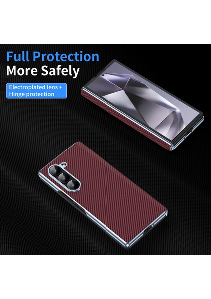 Samsung Galaxy Z Fold5 5g Elektro Kaplama Lens Karbon Fiber Doku Pc Telefon Kapağı (Yurt Dışından) indirimleri