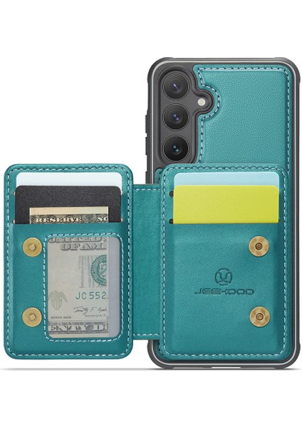 Samsung Galaxy S24 Plus Kickstand Pu+Tpu Manyetik Telefon Kılıfı (Yurt Dışından)