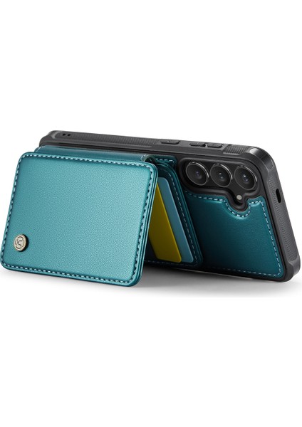 Samsung Galaxy S24 Plus Kickstand Pu+Tpu Manyetik Telefon Kılıfı (Yurt Dışından)