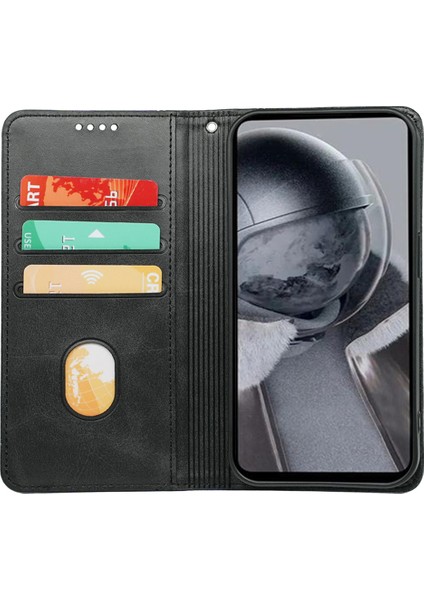 Samsung Galaxy S23 Fe Buzağı Doku Kart Yuvaları Pu Deri Telefon Kapağı (Yurt Dışından)