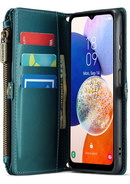 Samsung Galaxy A14 4g / 5g Deri Crossbody Telefon Kapağı Fermuar Cüzdan Çanta (Yurt Dışından) modelleri