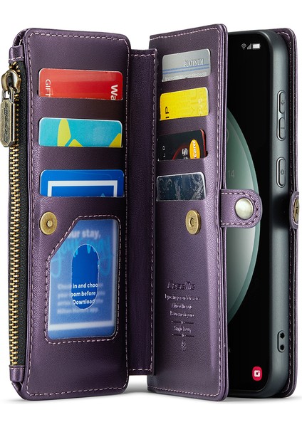 Samsung Galaxy S23 Fe Telefon Omuz Çantası Cüzdan Deri Kapak (Yurt Dışından)