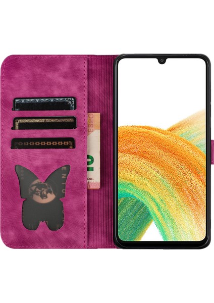 Samsung Galaxy A15 4g / A15 5g Kart Yuvaları Kılıf Kedi Deri Cüzdan Telefon Kapağı (Yurt Dışından)