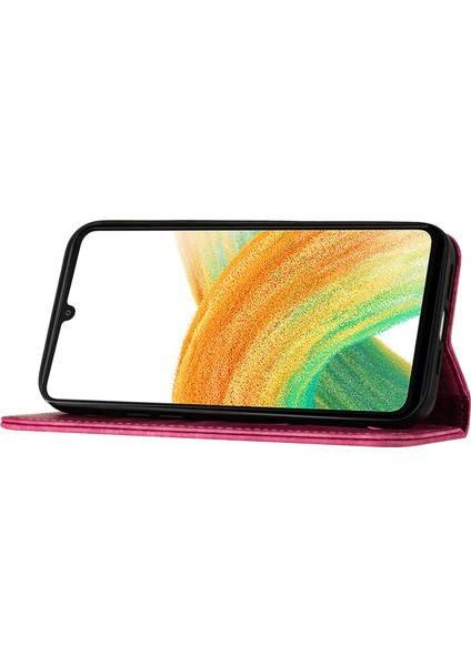 Samsung Galaxy A15 4g / A15 5g Kart Yuvaları Kılıf Kedi Deri Cüzdan Telefon Kapağı (Yurt Dışından)