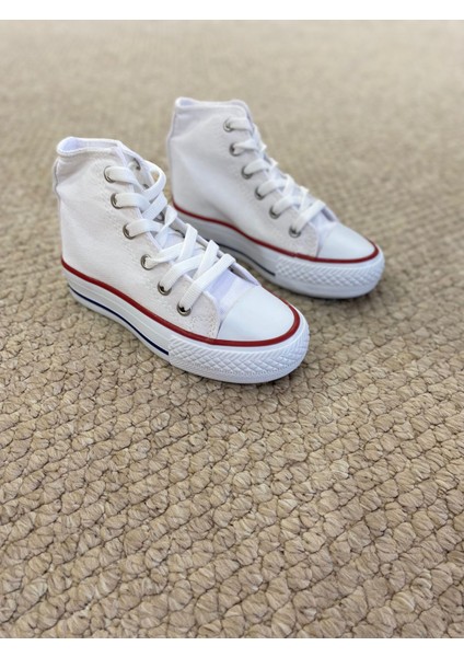 Beyaz Uzun Keten Sneaker Cnv Spor Ayakkabı Günlük Snekaer indirimleri