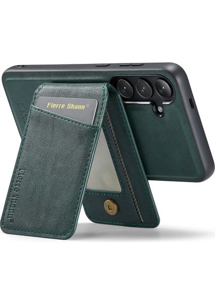 Samsung Galaxy S23 Fe Kart Çantası Pu+Tpu Telefon Kılıfı ve Kickstand (Yurt Dışından)