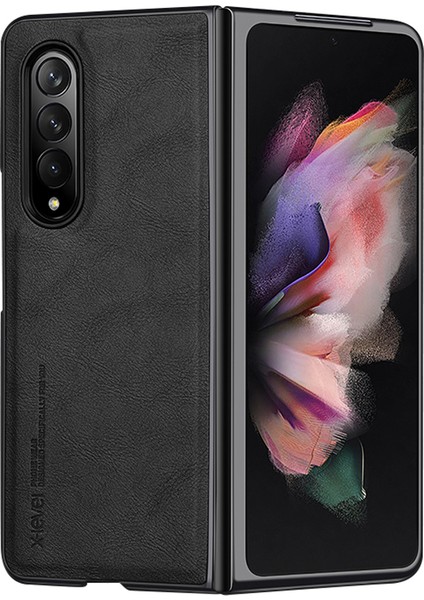 Samsung Galaxy Z Fold4 5g Çizilmez Deri+Tpu+Pc Telefon Kılıfı (Yurt Dışından)