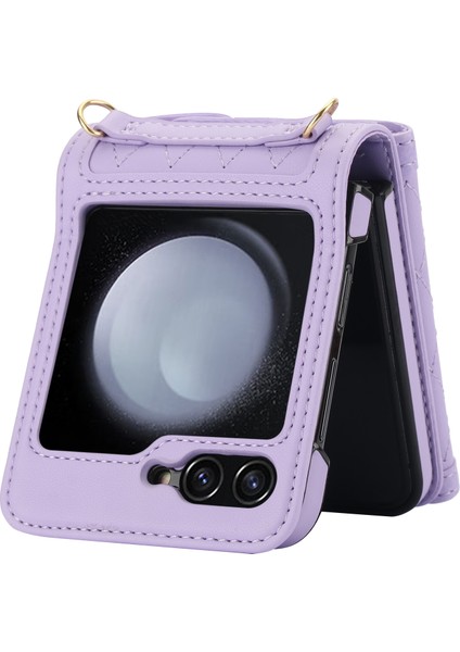 Samsung Galaxy Z Flip5 5g Crossbody Kart Sahipleri Pu Deri + Pc Telefon Kapağı (Yurt Dışından) fiyatları