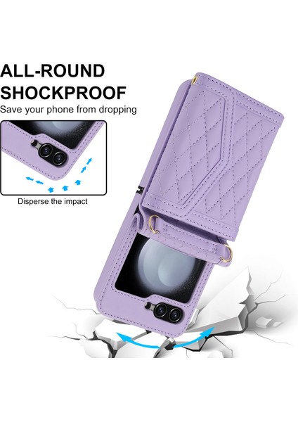 Samsung Galaxy Z Flip5 5g Crossbody Kart Sahipleri Pu Deri + Pc Telefon Kapağı (Yurt Dışından) indirimleri