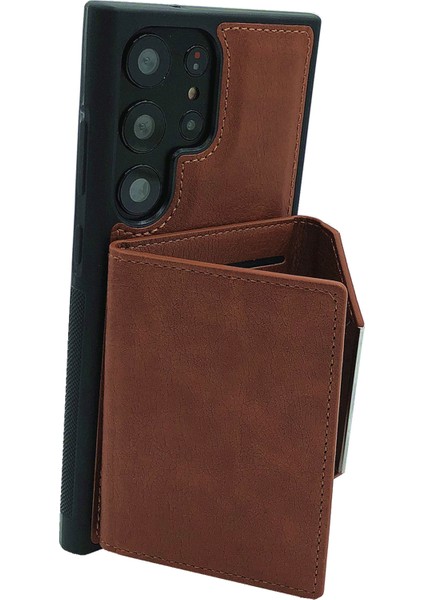 Samsung Galaxy S22 Ultra 5g Kickstand Pu+Tpu Telefon Kılıfı (Yurt Dışından) fırsatları